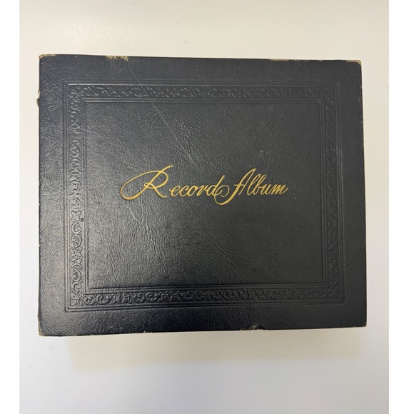 Vintage Record Album Book Fecord 45 RPM Vinyl Storage Organizer Eagles Stars